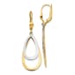 Gold Classics(tm) 14kt. Two-Tone Oval Drop Earrings - image 1