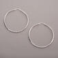 Sterling Silver 50mm Hoop Earrings - image 1
