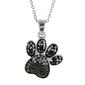 Crystal Kingdom Black and Silver Crystal Bear Paw Pendant - image 1