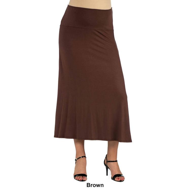 Plus Size 24/7 Comfort Apparel Maxi Maternity Skirt