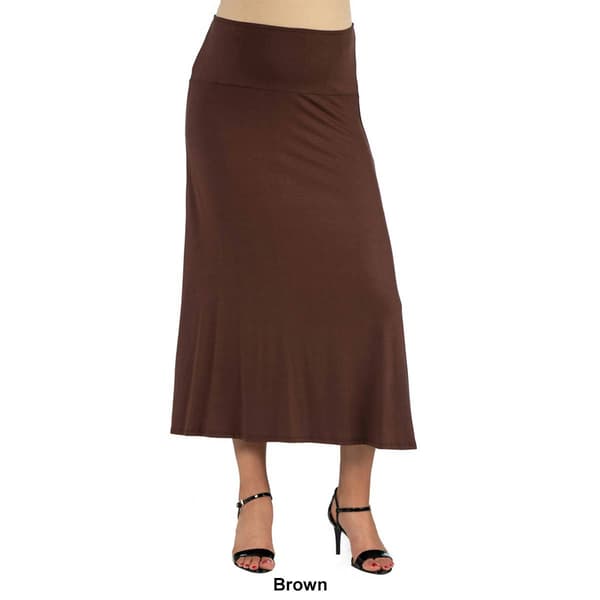 Plus Size 24/7 Comfort Apparel Maxi Maternity Skirt