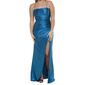 Juniors Emerald Sundae Satin Strappy Empire Waist Dress - image 3