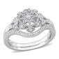 Diamond Classics&#40;tm&#41; 1/5ctw. Diamond Silver Bridal Ring Set - image 1