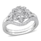 Diamond Classics(tm) 1/5ctw. Diamond Silver Bridal Ring Set - image 1