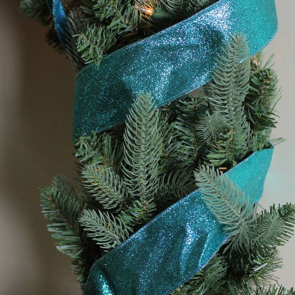 Northlight Seasonal Shimmering Teal Craft Ribbon - Pack of 12