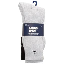 Mens LANDS'' END(R) 3pk. Cashtouch Boot Socks