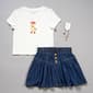Girls (7-16) Rare Editions Rodeo Duck Tee & Denim Skort Set - image 1