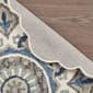 9th & Pike® Round Wool Blue & Cream Floral Hand Tufted Area Rug - image 3