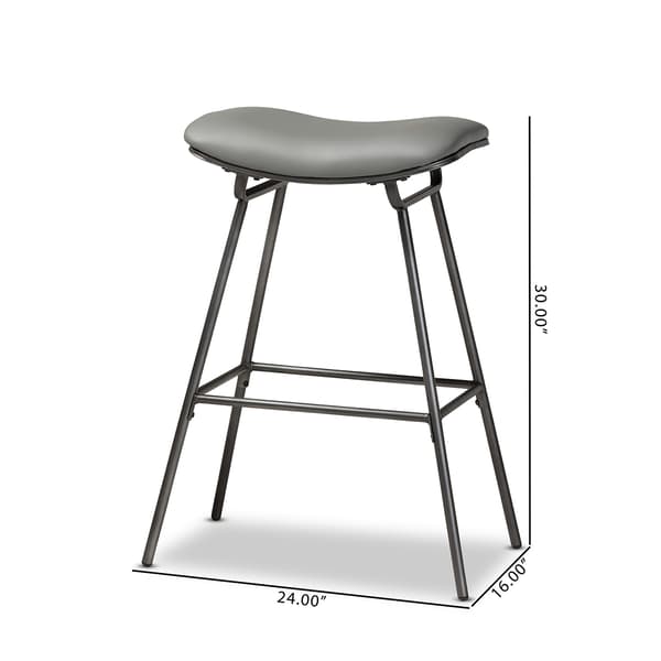 Baxton Studio Jette 2 Piece Bar Stool Set