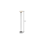 HomeRoots 72in. Black & White Lamp with White Glass Shade - image 3