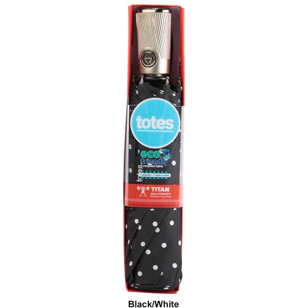 Totes 3-Section Auto Open/Close Titan Compact Umbrella