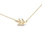 Haus of Brilliance 10kt. Gold 1/10ctw. Diamond Leaf Pendant - image 1