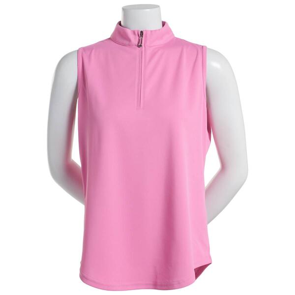 Womens Court Haley Sleeveless Solid Textured Polo - image 
