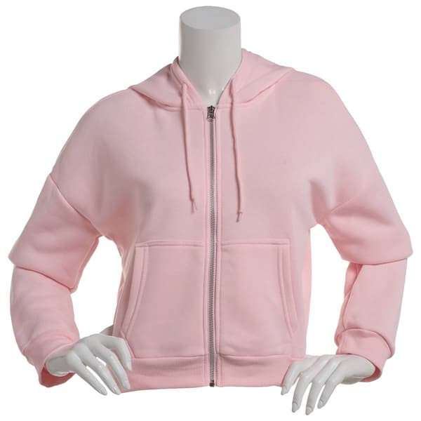 Juniors Derek Heart Fleece Lined Slouchy Zip up Hoodie - image 