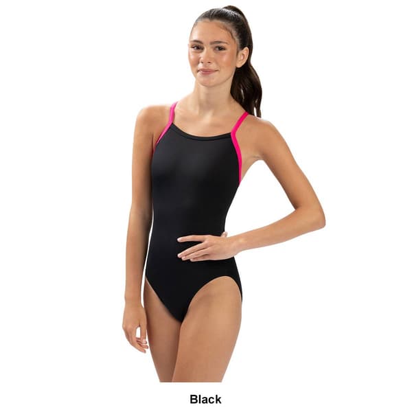 Womens Dolfin&#174; Uglies V-Back Solid One Piece Swimsuit