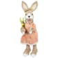 Northlight Seasonal Rustic Girl Rabbit Easter Figurine w/ Flowers - image 1