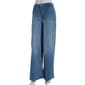 Juniors Celebrity Pink Thick Hem High Rise Wide Leg Jeans - image 1