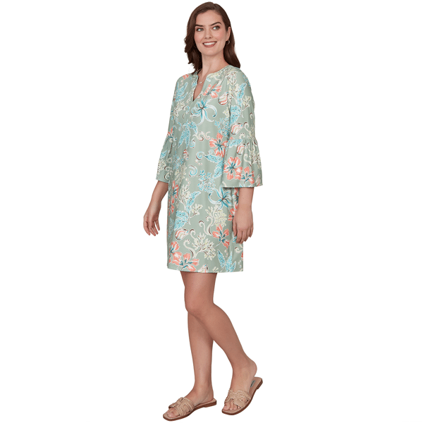 Womens Ruby Rd. Swing Into Spring Oceania Floral Shift Dress