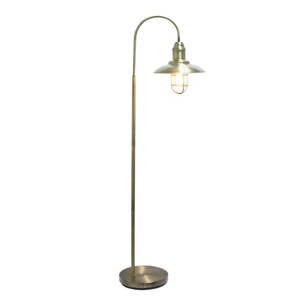 Lalia Home 1 Light Modern Farmhouse Floor Lamp w/Metal Cage Shade