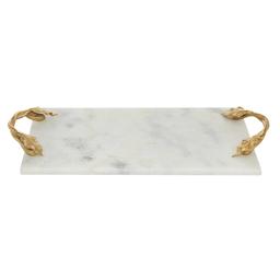 9th & Pike® Natural White Marble Serving Tray