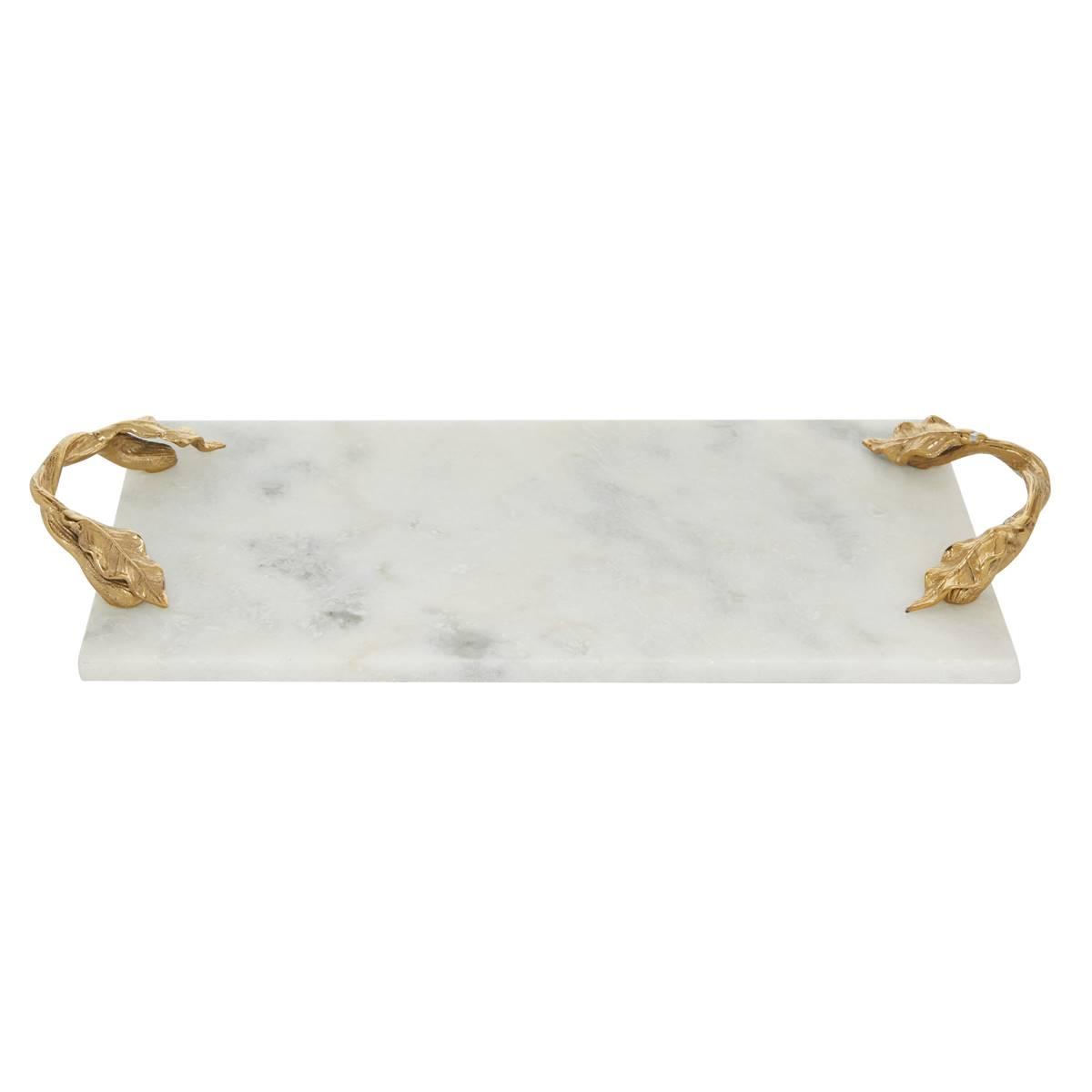 9th & Pike® Natural White Marble Serving Tray