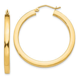 Gold Classics&#40;tm&#41; 14k 30mm Polished Square Hoop Earrings