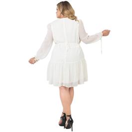 Plus Size Standards & Practices Chiffon Tiered A-Line Dress