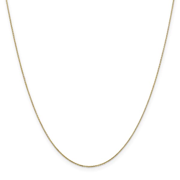 Gold Classics&#40;tm&#41;10kt. 0.6mm Diamond Cut Cable Chain Necklace - image 