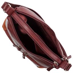 Great American Leatherworks Paneled Collage Hobo Crossbody
