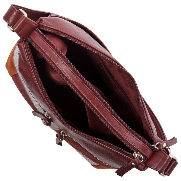 Great American Leatherworks Paneled Collage Hobo Crossbody