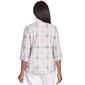 Womens Alfred Dunner Classics 3/4 Sleeve Woven Plaid Button Down - image 2