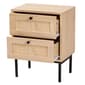 Baxton Studio Sherwin Light Brown 2-Drawer End Table - image 2