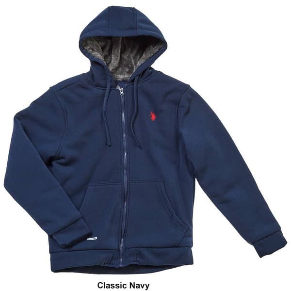 Mens U.S. Polo Assn.® Solid Sherpa Lined Hoodie