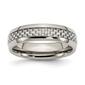Mens Gentlemen's Classics&#40;tm&#41; Grey Fiber Inlay 6mm Wedding Band - image 1