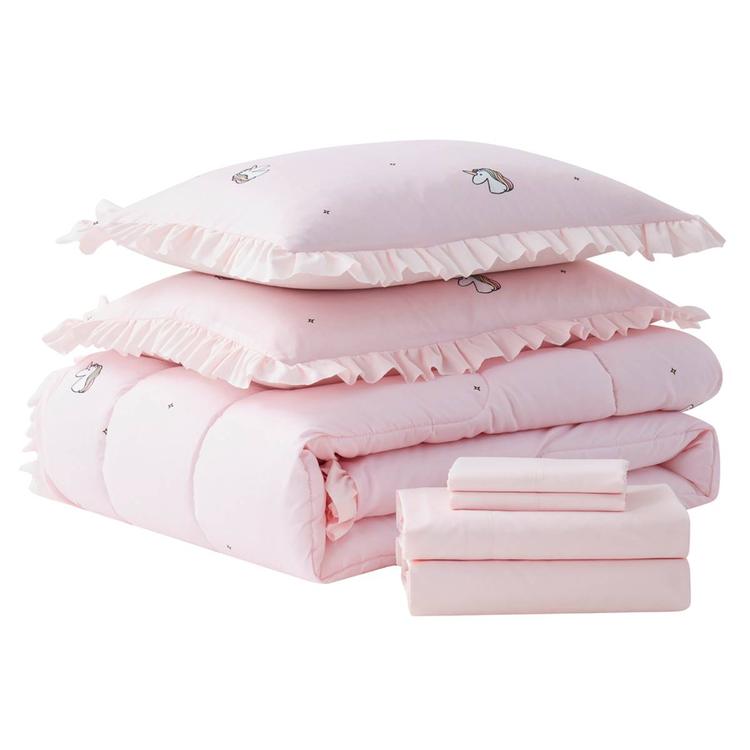Sweet Home Collection Kids Unicorn 7pc. Bed In A Bag Set