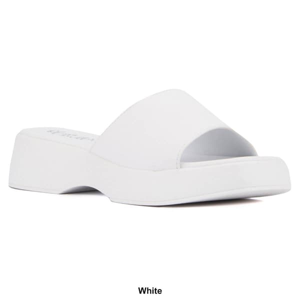 Womens Olivia Miller Ambition Platform Slide Sandals