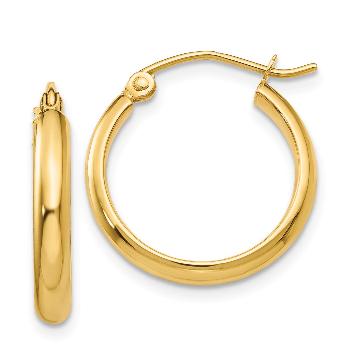 Gold Classics™ 18mm. 14kt. Gold Polished Hoop Earrings