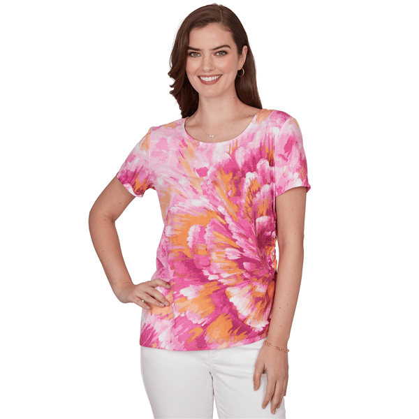 Womens Alfred Dunner Hothouse Florals Bold Watercolor Floral Kni - image 