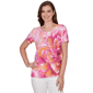 Womens Alfred Dunner Hothouse Florals Bold Watercolor Floral Kni - image 1