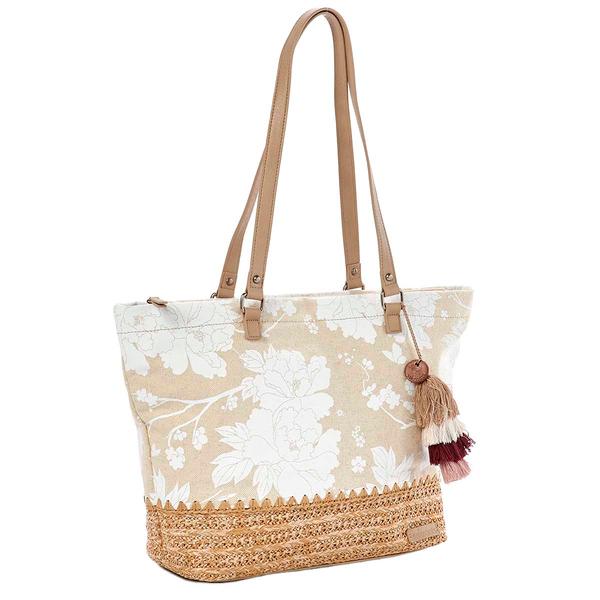 The Sak Banyan Medium Metro Tote - Natural Wildflower