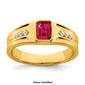 Mens Gentlemen’s Classics™ 14kt. Gold Ruby & 1/10ct. Diamond Ring - image 7