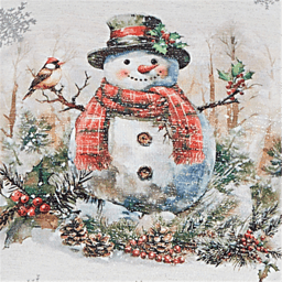 Womens Alfred Dunner Classics Shimmering Snowman Tee