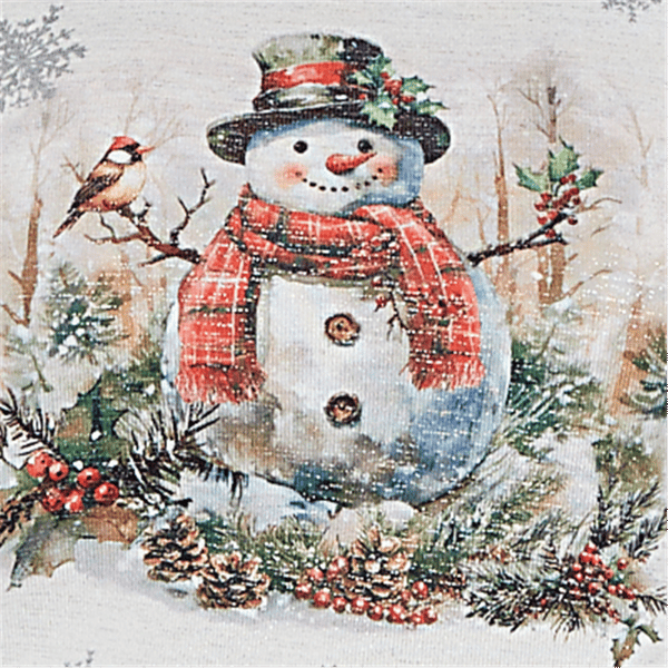 Womens Alfred Dunner Classics Shimmering Snowman Tee