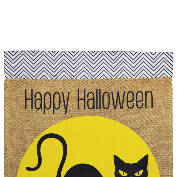 Northlight Black Cat "Happy Halloween" Outdoor Garden Flag