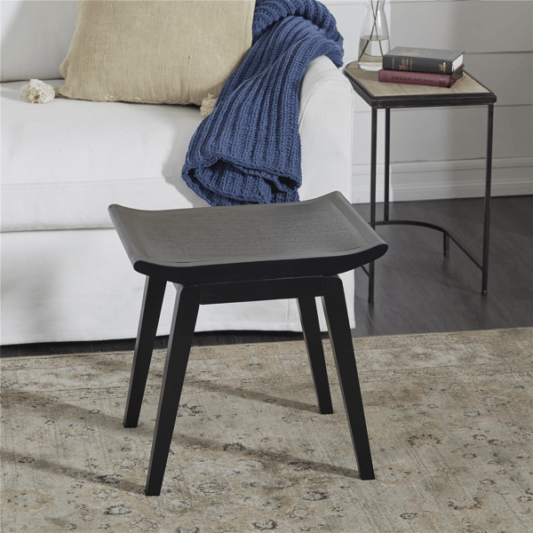 9th & Pike® Traditional Black Wood Stool