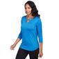 Petite Ruby Rd. Fall Wonders Criss Cross Neck Solid Jersey Top - image 3