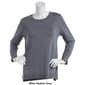Plus Size Retrology Crew Neck Button Sleeve Side Slit Sweater - image 13
