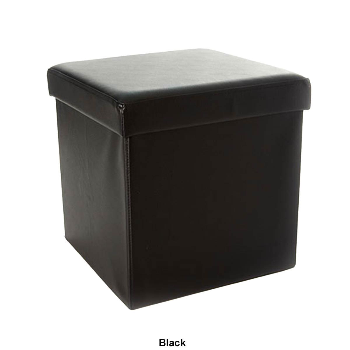 FHE Red Faux Leather Ottoman