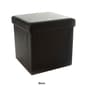 FHE Red Faux Leather Ottoman - image 2