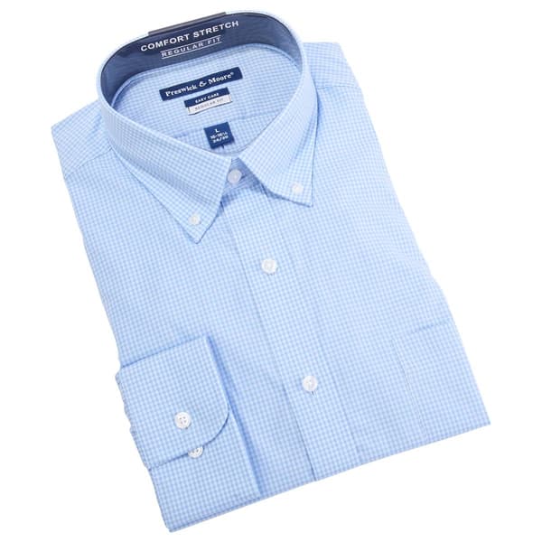 Mens Preswick & Moore&#40;R&#41;  Regular Fit Gingham Dress Shirt - image 